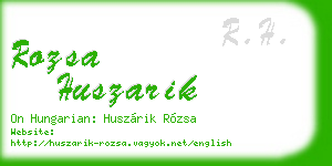 rozsa huszarik business card