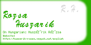 rozsa huszarik business card